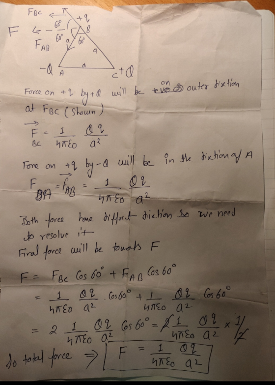 60 A2 Force on by t。 り丌 Both orce home dtHort bichion so twe need to resolve 14- os bo A B TED