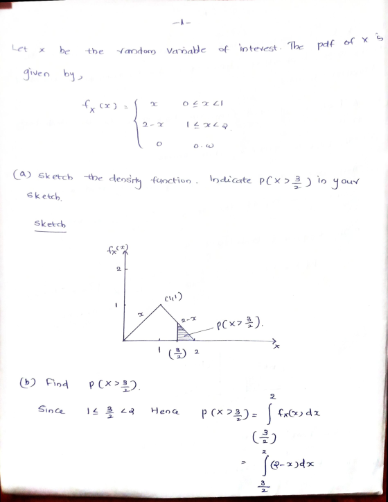 be the Vandom Vavable Vanable of interest. The of interest. The pdf of a s given by, fx cx ) 20 Ο Ζα Ζ) 1 2-2 14227 0.w (a) S
