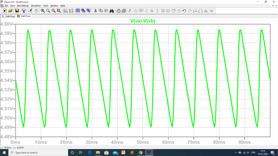 17 LTspice XVII - [Draft10.raw] Eile View Plot Settings Simulation Tools Window Help 0 7 O QQA037 % É A SLQ 3 ÝD E E Aa.gr Dr