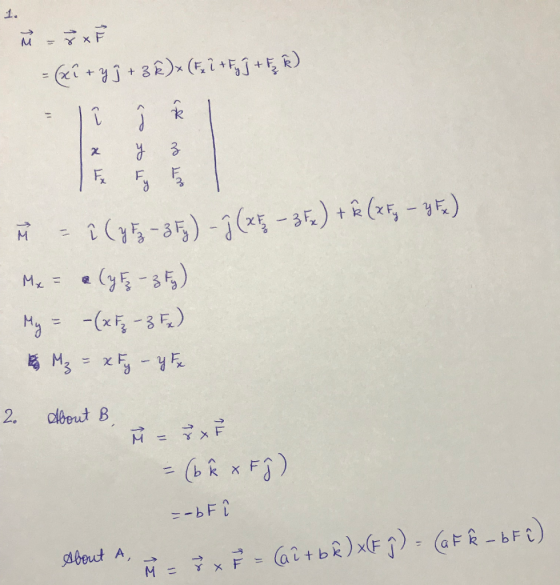 1. 反F, 2. cheut B abeut A R-bFt F = (an t b k ) x(Fj.)-@f → M =