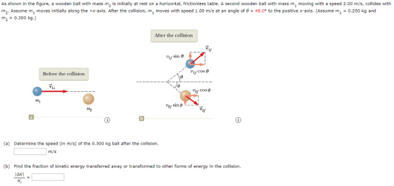 As Shown In The Figure A Wooden Bl With Mass M2 Is Initially At Rest 