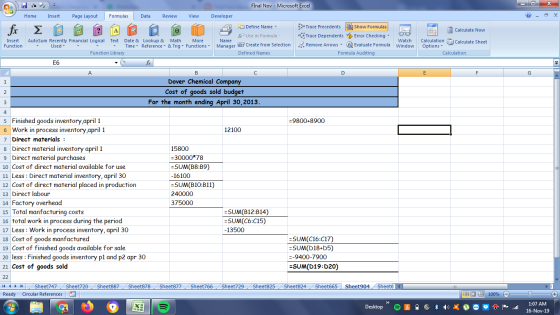 Calculate Now Watch Window Final Nov - Microsoft Excel Home Insert Page Layout Formulas Data Review View Developer A a Define