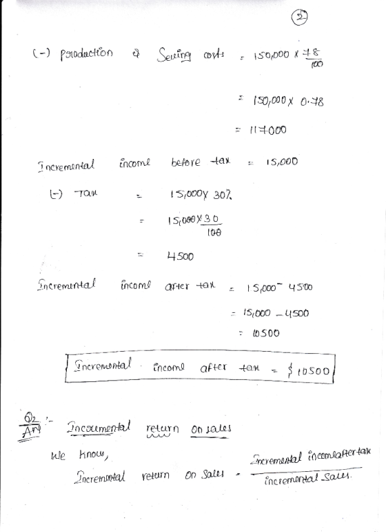 (0O 5,000 nveminal ncomi efre tax , 1te 니500 ncema incom arier tax 15,000- 4500 1S,000-45o0 incom after tan í - StbSo0 relurn