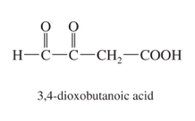 0 0 H-C-C-CH2-COOH 3,4-dioxobutanoic acid