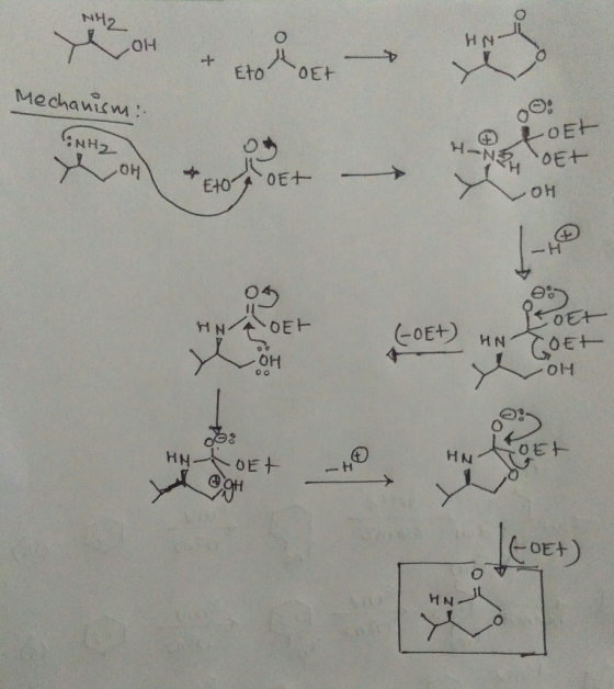 O NH2 0H HN & Eto OET Mechanism: tot NE+ OH Eto OE+ сон OET AOER -OEt) HN GOET он -OH OE HN-TOET @gm OF HN