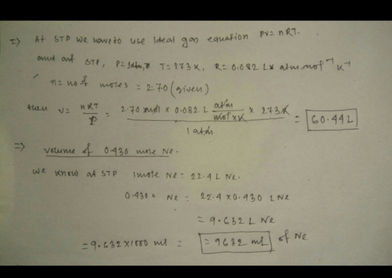 ST we howi to use Ideal 2 equaion ond ont ニ9.cg2X/rTt wd 二 ㄧ冫TGg