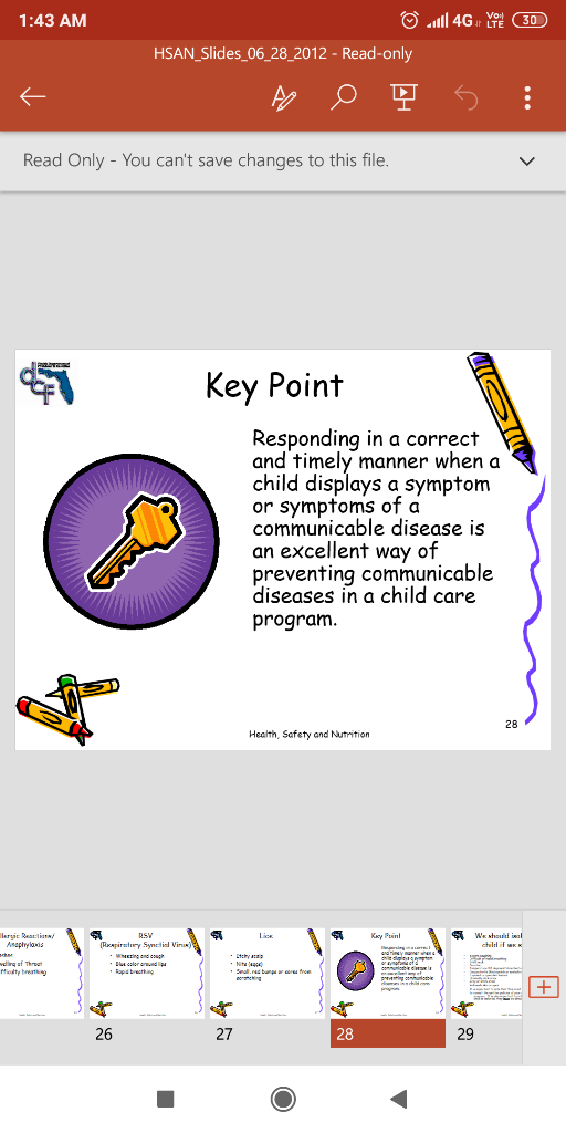 1:43 AMM HSAN_Slides_06_28_2012 - Read-only Read Only - You cant save changes to this file Key Point Responding in a correct