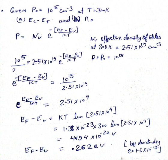 4494 x 10-20 v Giren Poz 1015 cm 3 at Ta Book @ Ece and led no - [Ef-Eu] P= Ni e Ny effective density of stales at 300k z 251