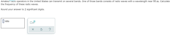 Amateur tauio operators in the United States can transmit on several bands. One of those bands consists of radio waves with a