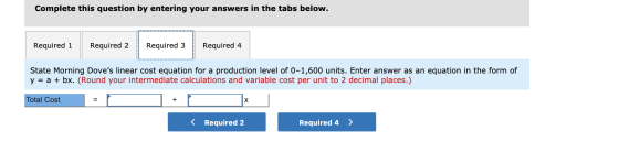 Complete this question by entering your answers in the tabs below. Required 1 Required 2 Required 3 Required 4 State Morning