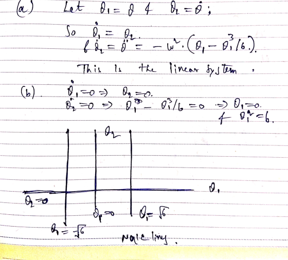la) 0 Let diz o 4 d = 6, So d få -W. (0,-./6.) the linear system This ใน (b) 0,70 =) On or = = oi 03/6=0 o. -> 0,=0 4 or ab.