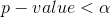 p - value <a