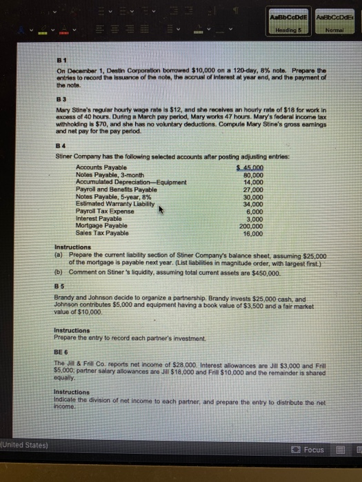 Ab CODE Acond On December 1, Destin Corporation borrowed $10,000 on 120-day, 8% note. Prepare the entries to record the issue