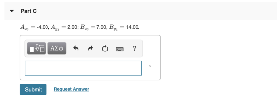 ▼ Part C A.,--4.00, AU3-2.00; Boー7.00, Вуз 14.00 Submit Request Answer