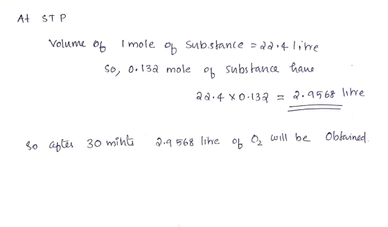 At ST P So, 0. 13 mole Snbs ana hans
