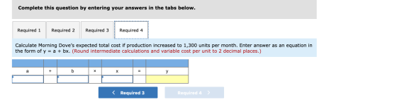 Complete this question by entering your answers in the tabs below. Required 1 Required 2 Required 3 Required 4 Calculate Morn