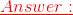 An swer