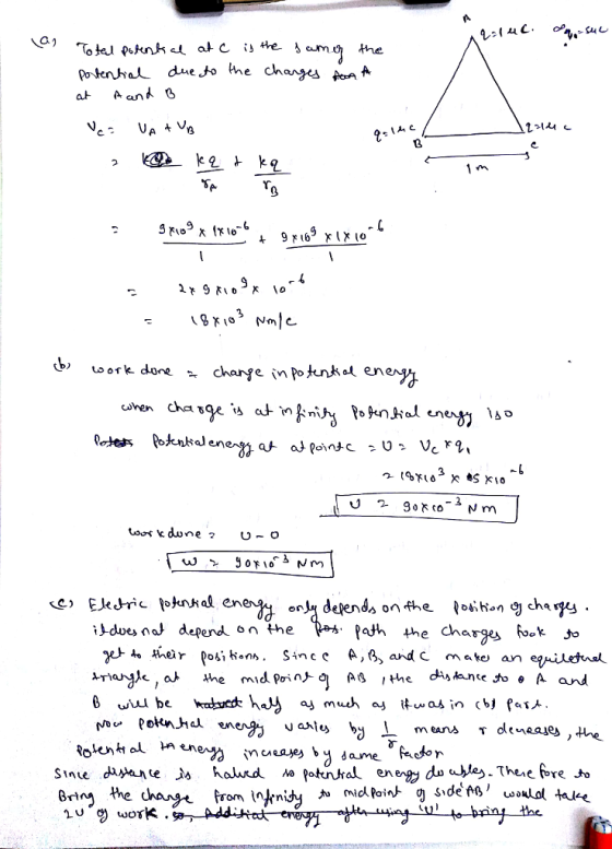 2 9 chen Cha ㆆgets a+inknih Pokn.halene) Iso ong depends onthe t。EK.n 힝 chare the charges fi J» iJdoes nal depend on the A n faotor