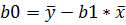 b0 = 7 – b1*