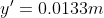 y'=0.0133m