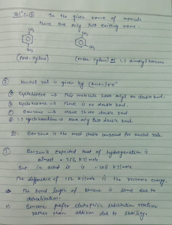 sol :- In there the are given only home of molecule two existing name. CH2 3 (Para-xylene) (mere-xylene) or 1,3 dimethyl ben