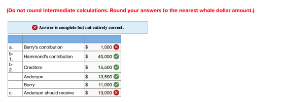 (Do not round intermediate calculations. Round your answers to the nearest whole dollar amount.) Answer is complete but not e