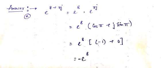 Arower 8 + tej 8 e e e e a 8 . e (Cost ej Sint) é [(-1) + 0] 8 - -e