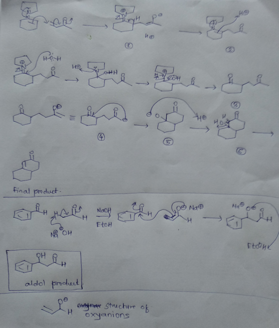He Hot Lp N OHH O permende COM i h® Hos final product- ELOH Eton aldol product e xetnar structure of oxyanions