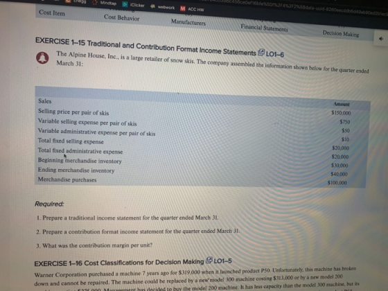 SceOef16bfe5D%2F4%2F2%58data-uuid-8260ees 449ab90ed2blec Mindtap IClicker webwork M ACCHW Cost Item Cost Behavior Manufacture