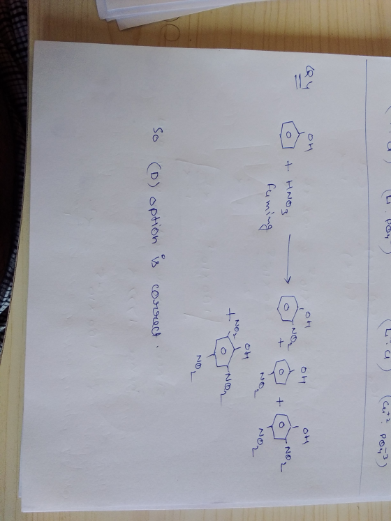 Cat? Por3) cot HNOR fuming NOR ol I NO. 1 so (D) option is correct.nl
