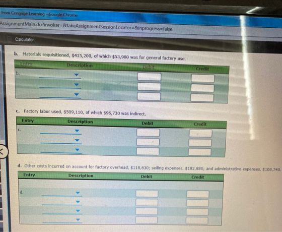 Tom Cengage learning - Google Chrome ssignmentMain.do?invoker=&takeAssignmentSessionLocator=&inprogress=false Calculator b. M