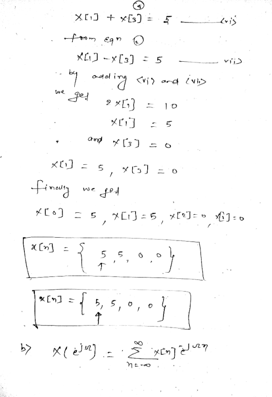 کی = [s] + [۱] * -foom Eqn [1] -< [3] = 5 زارا by adding <rig and ¿vid we ged 2 [] 10 [1] 5 aay (3) ہ « (۱] = 5 ] = 0 finarny