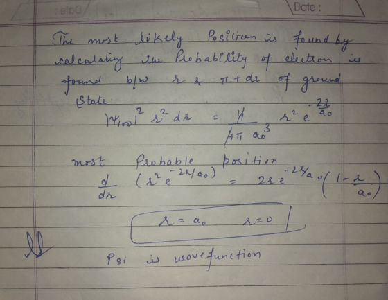 elda Date : Position is found by in r & ret de of ground The most likely calculating the Probability of election found b/w St