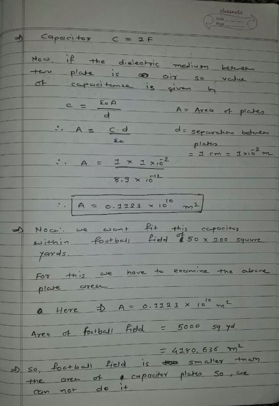 classmate Date capadi temee A Area etplates dl 2. 3.9 x 112 t o t this ot bel a Heme football field 5000 sg yd 418o. 636 m cu