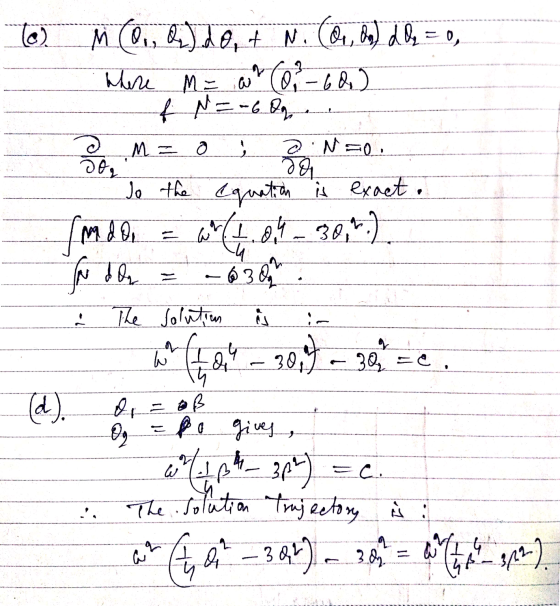 7 m = DO ( te) M Clusi) dont N. (@1,80.dll; = 0, Where = an (02-60) =-6.bg a @N= 20 Jo the equation is exact. (mdor = 30 -4 I