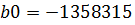 b0 = -1358315