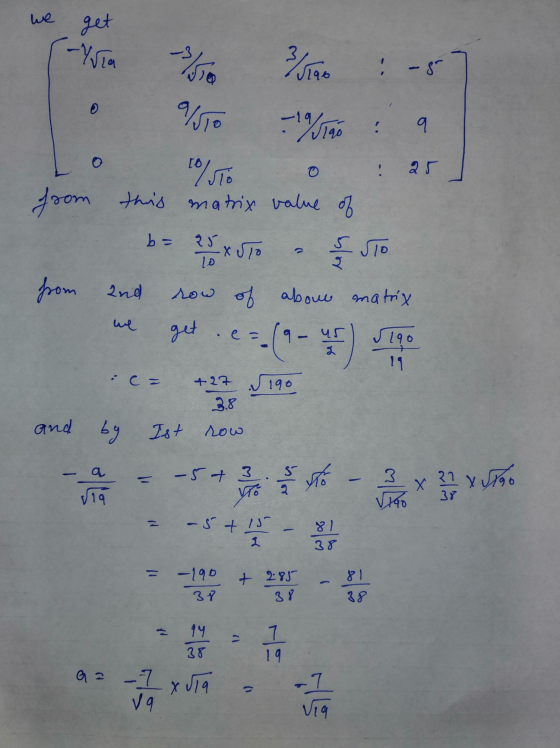 we get -Yvia ور 3/10 : -89 9 -19 Tao : 19 from this this matrix value of 0 ! 25 ba 25 10 Exuto rela from and row of of about