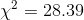 \chi^2=28.39