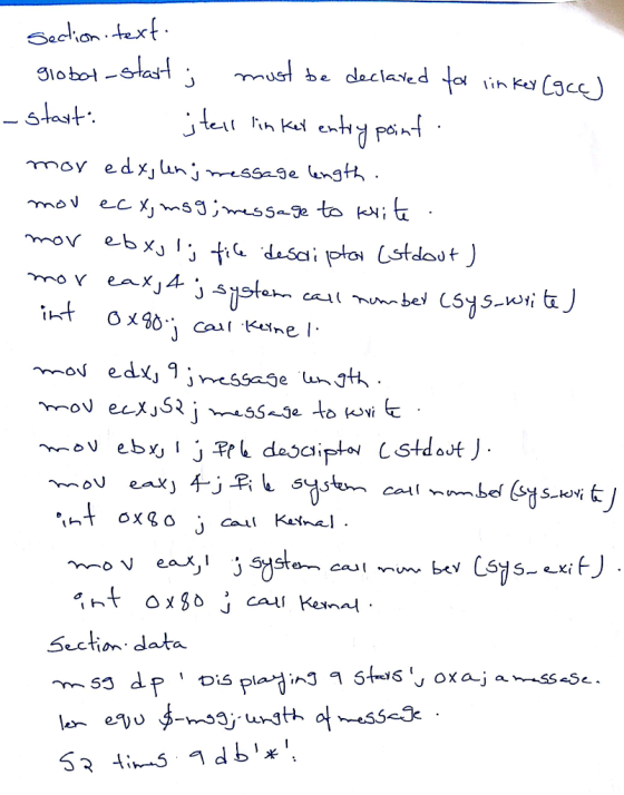 Section data