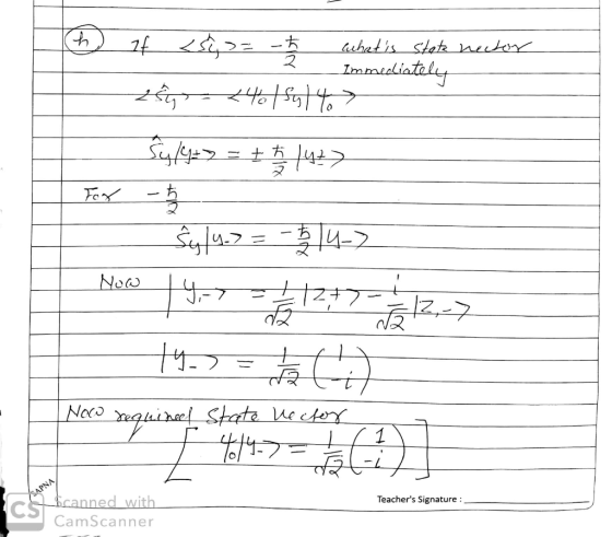 2 2 If < = -th what is state nector ?_ Immediately Z5y467fylt > Syly+ = + + luz Fox -t § 14.3 = - 14- Now 197 = 1/1 277 / 12