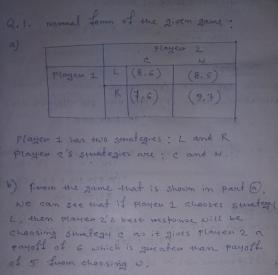 a) k/ L (8,6 playent chooses s Che o sima StusafeRH aつ it |ゾe s PLa 니.en 2 a. of G。hich is 의nenfan than. payoff