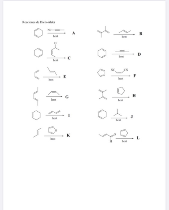 Reaciones de Diels-Alder heat ① .