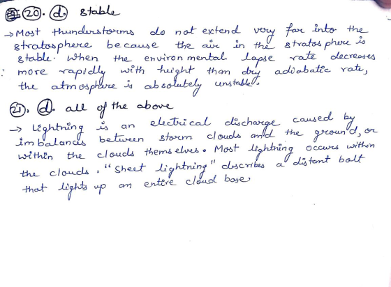 © 20. stable Most thunderstorms do not extend very for into the stratosphere because the air in the stratosphere is - stable