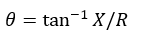 0 = tan-1X/R