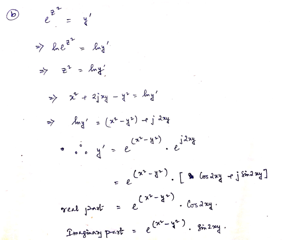2 b e AS > In ez? buy => z² lny! => x + ajay - y2 = buy hy z (x² - y2) ej any at (x2 - y2) jazy ý e (212 - y2) [ a los day