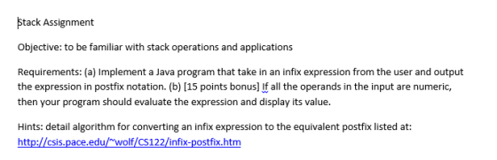 tack Assignment Objective: to be familiar with sta