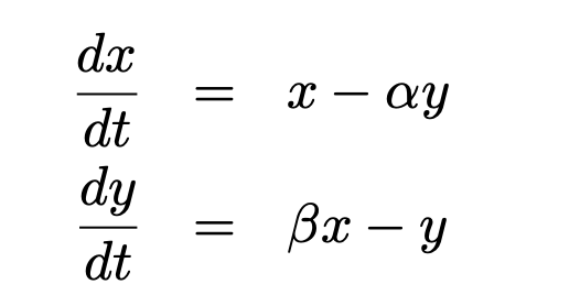 x — ау dx dt dy dt = Вх y