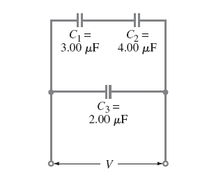 If V = 35V is applied across the whole network