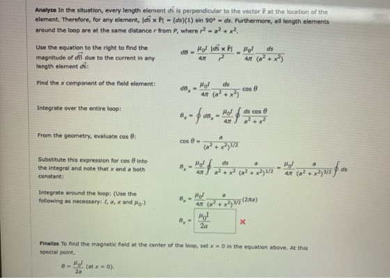 ds dB - 4T Analyze in the situation, every length elementos is perpendicular to the vector f at the location of the element.