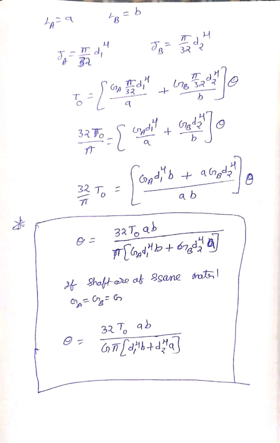 5 - q = , - -) + - + ( ab 9 - 33 7 q} T }> + A of mater! shaft are of Ssane = ၆၇- ၈ ။ 32 7 qb Tab 4 7